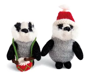 Badger Ornament- Set Of 2