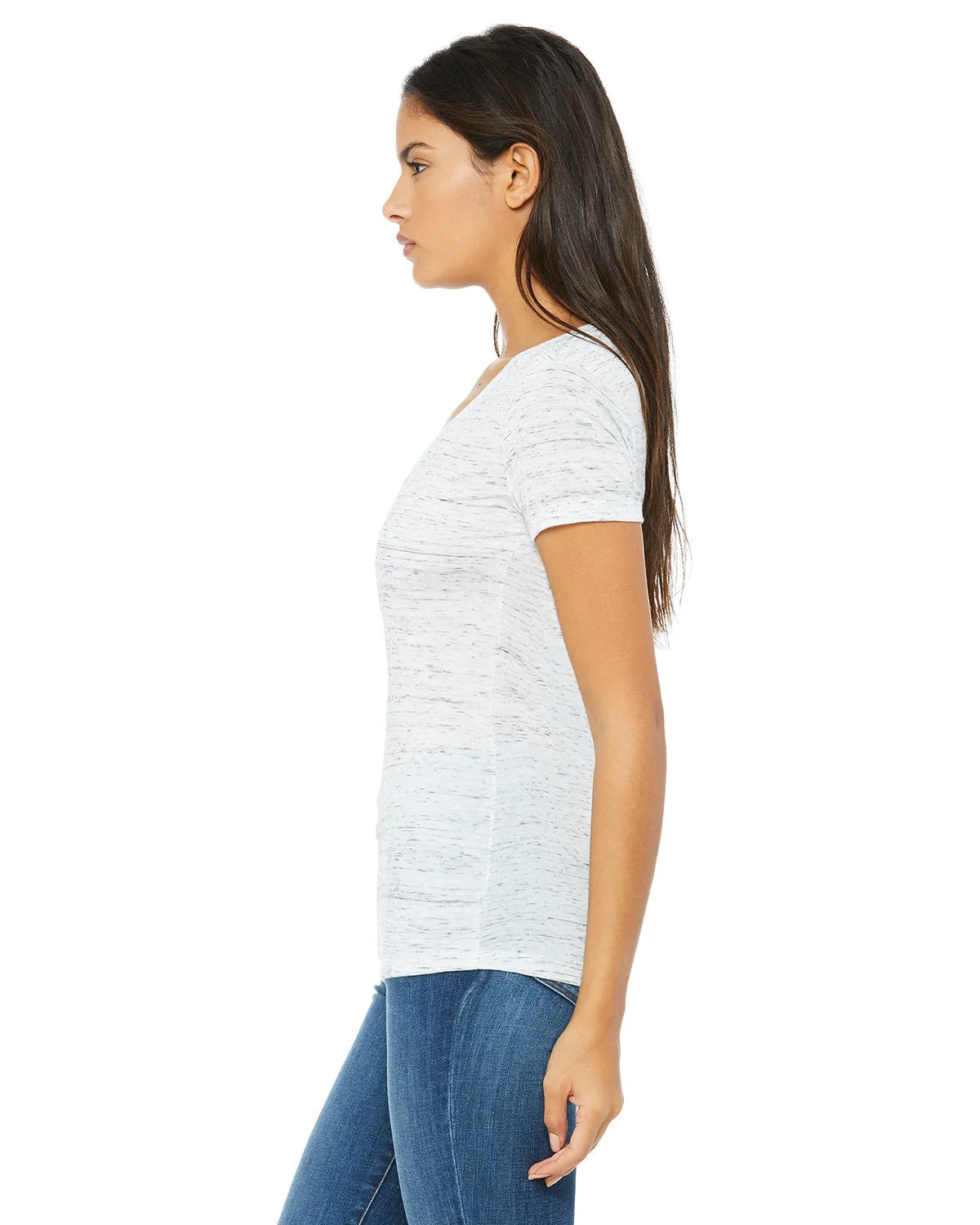 Bella   Canvas Ladies' Jersey Short-Sleeve Deep V-Neck T-Shirt