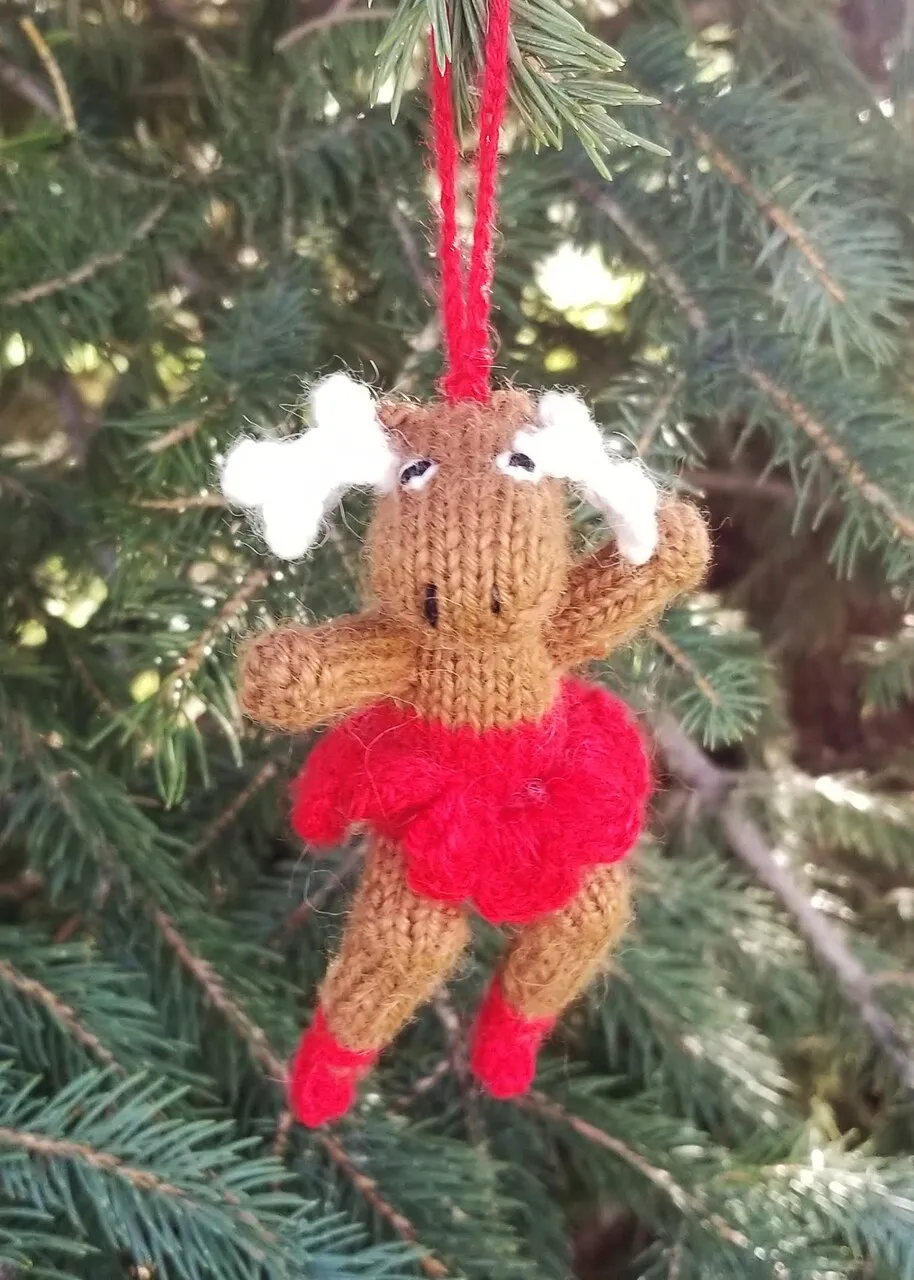 Dancing Moose Ornament- Set Of 6