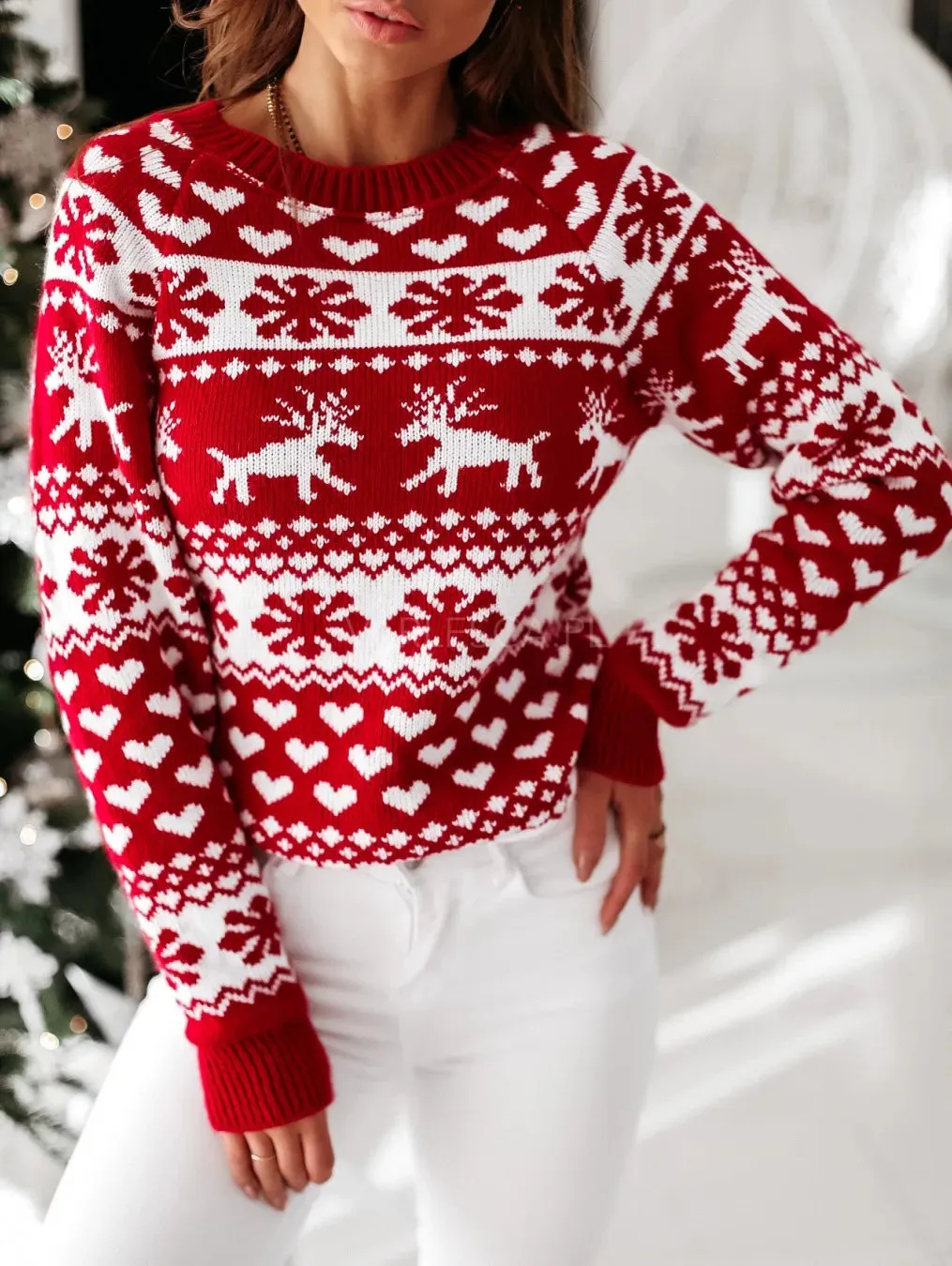 Festive Winter Christmas Sweaters Long Sleeve