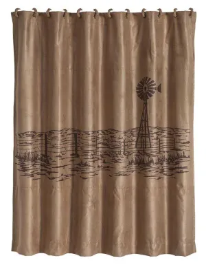 Jasper Embroidered Landscape Shower Curtain