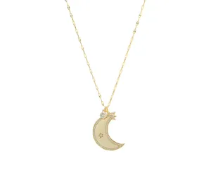 Long Chain Moon Necklace