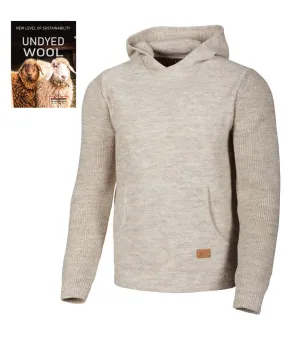 NLS PENTLAND HOOD, 100% OFÄRGAD ULL  — BIRCH