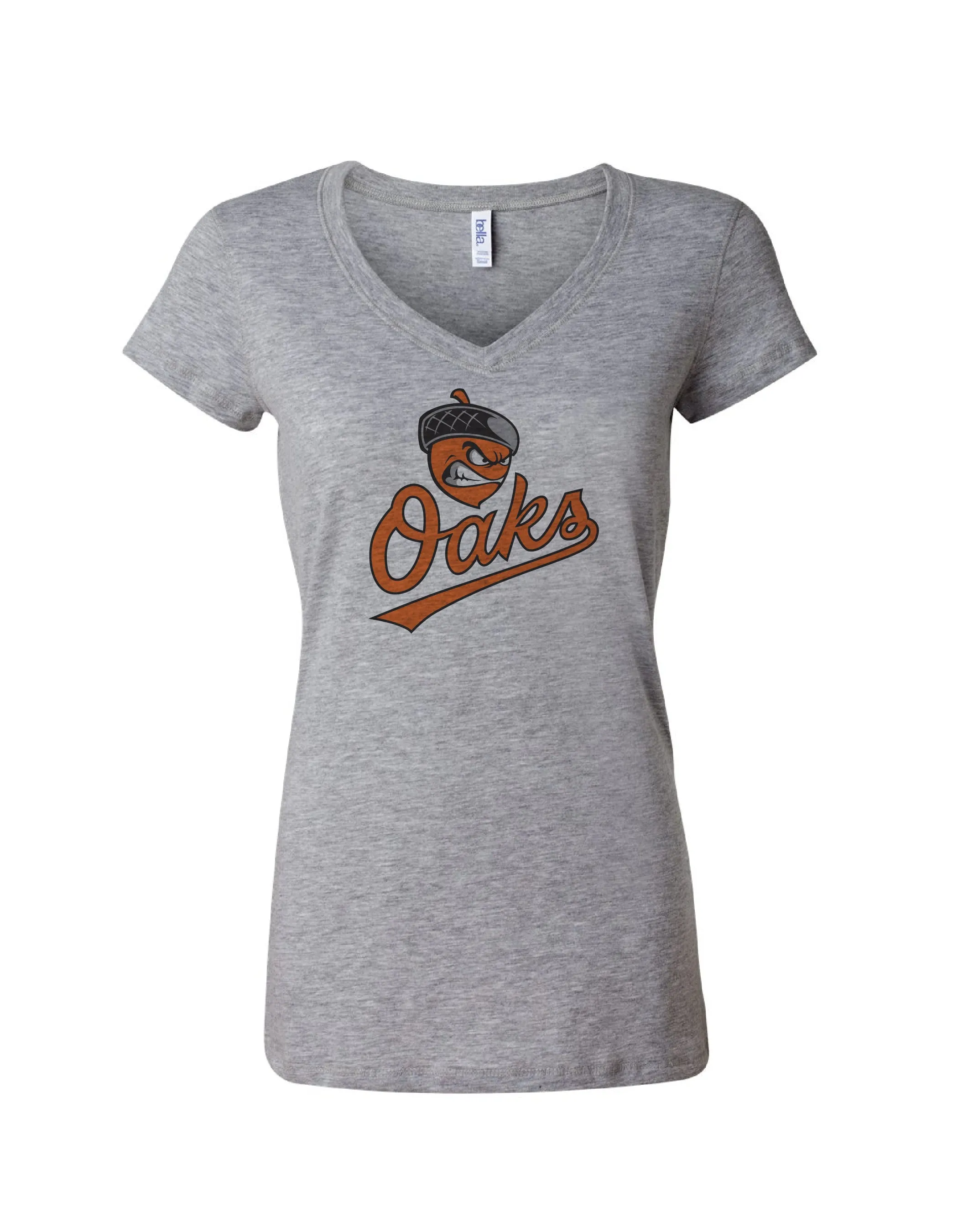 Oaks Baseball - Ladies' Short Sleeve V-Neck