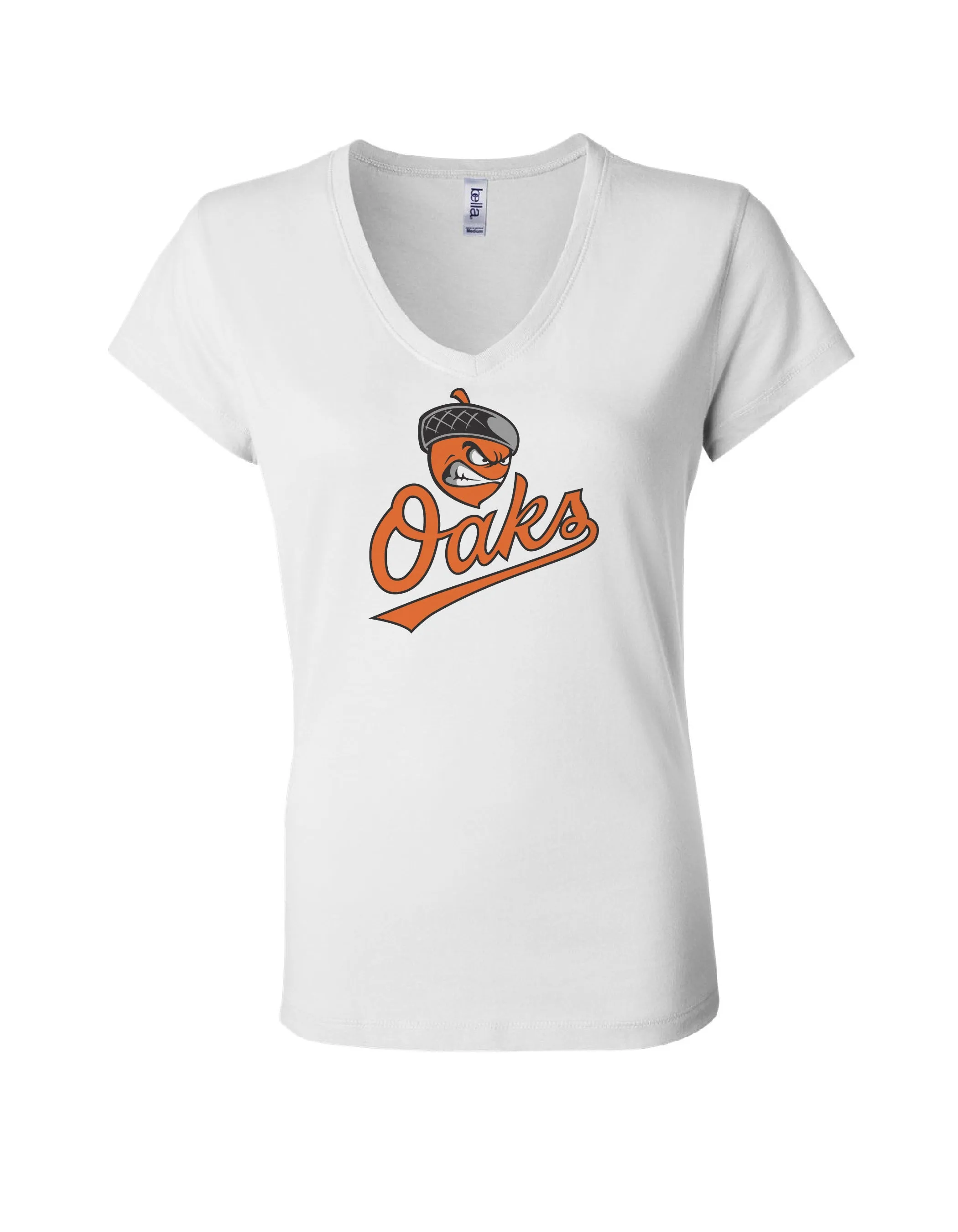 Oaks Baseball - Ladies' Short Sleeve V-Neck