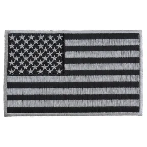 P5644 Black and Gray American Flag Patch