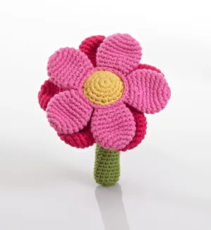 Pebble Flower Rattle - Pink