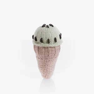 Pebble Ice Cream Rattle – Pistachio