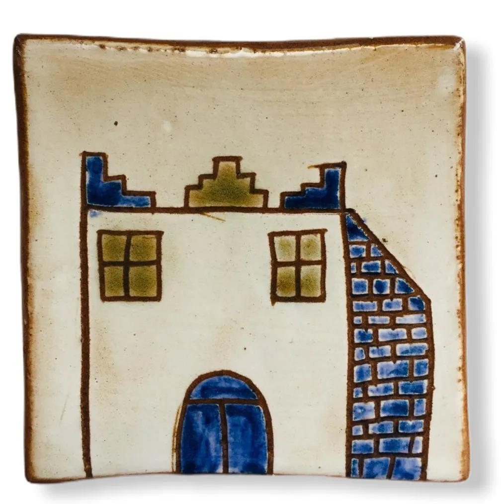 Pottery Coaster - House in the Village