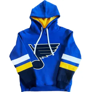 ST. LOUIS BLUES SERIES SIX JERSEY STRIPE HOODIE - ROYAL