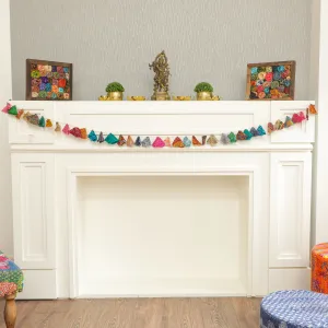 Vintage Sari Fireplace Bunting