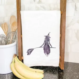 Witch Silhouette - Halloween Tea Towel